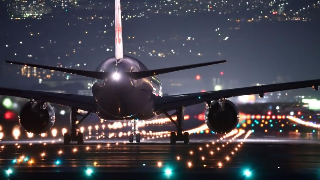 Avión aterrizando